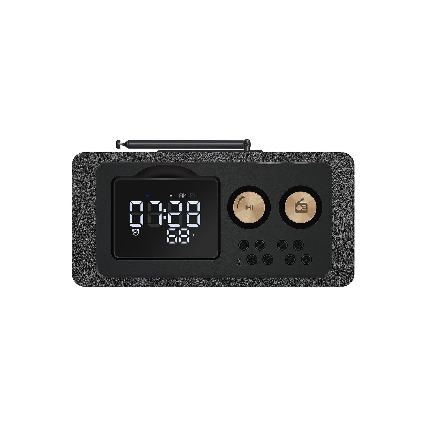 Fuse Zide Vintage Retro Alarm Clock Radio with Bluetooth