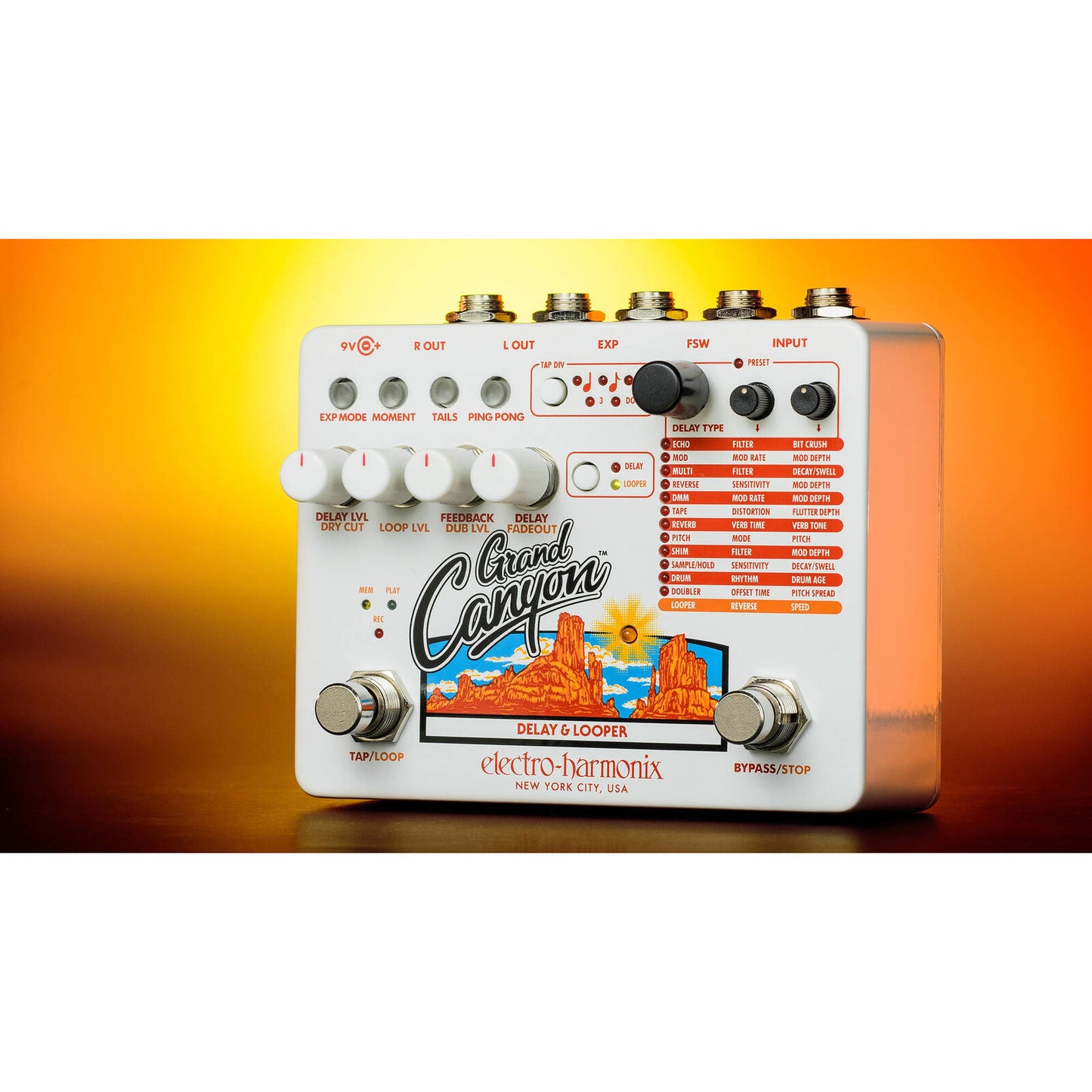 New - Electro Harmonix Grand Canyon Delay and Looper Pedal